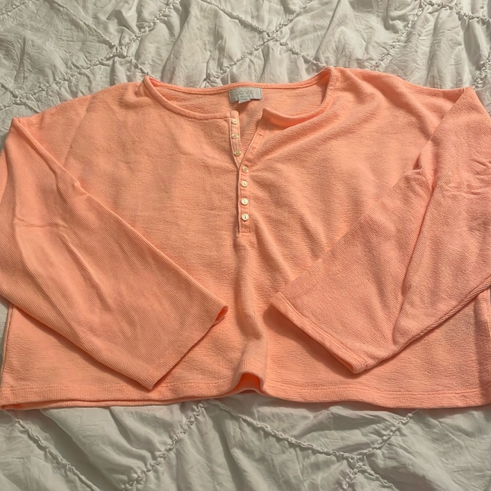 Gap Henley cropped sweatshirt